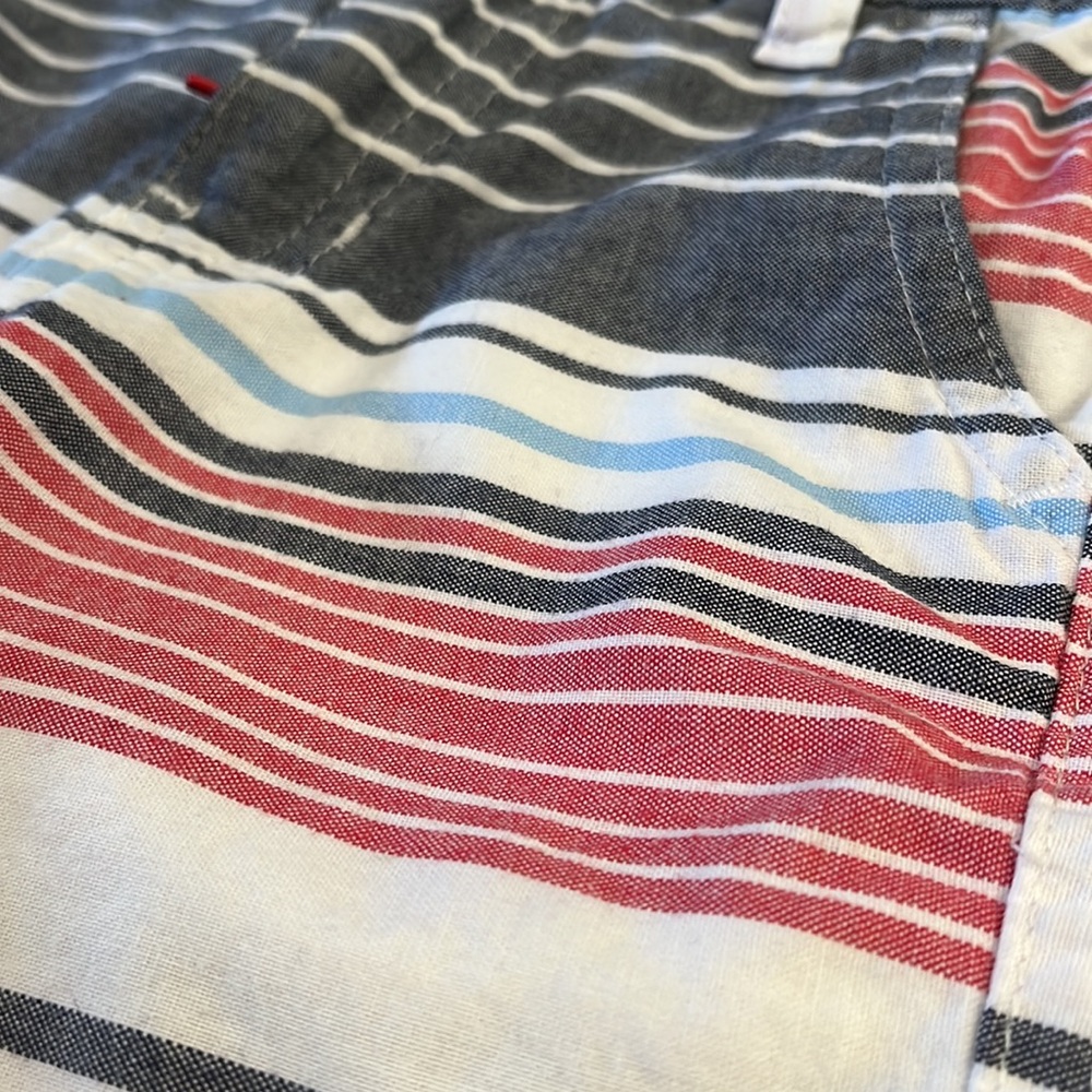 Nautica Blue White Red Stripe Shorts, Boys 24 months, Snap and Zipper closure - Picture 7 of 8